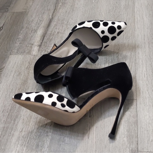 Sergio Rossi Polka Dot Velvet Shoes 8.5 - Picture 5 of 7